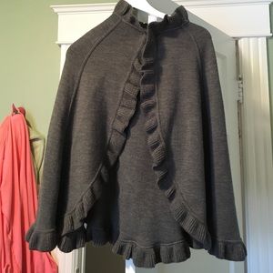 Grey merino wool cape