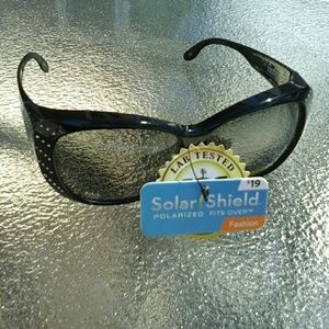Solar Shield Polarized Fits Over Sunglasses NWT