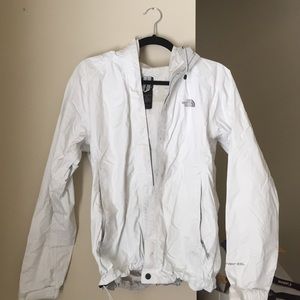 White The North Face Rain Jacket