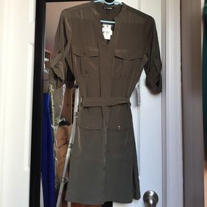 Express green army dress