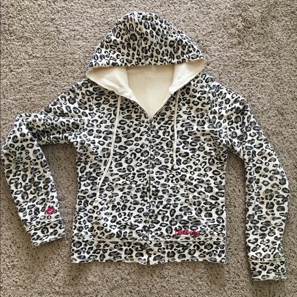 Billabong cheetah reversible zip up jacket