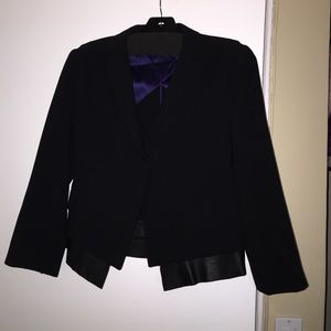 Elie Tahari suiting jacket w leather