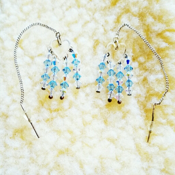 Sterling Silver And Swarovski Crystal Earrings