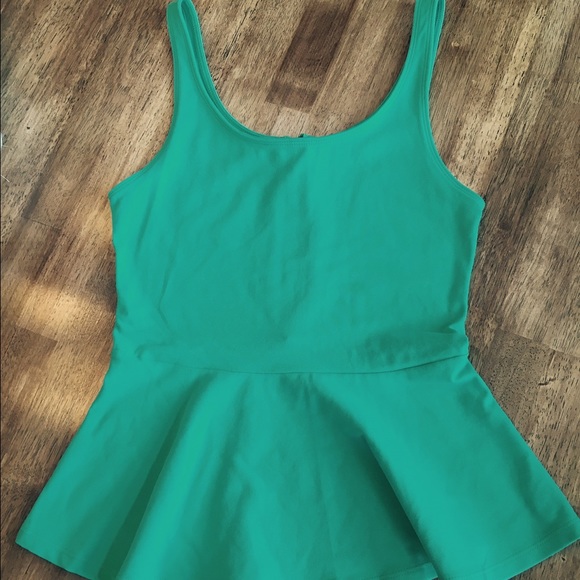 Express Stretchy Peplum Top (Turquoise)