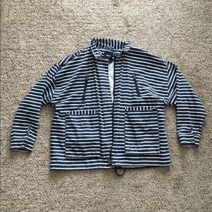 Asos navy and white zip up jacket