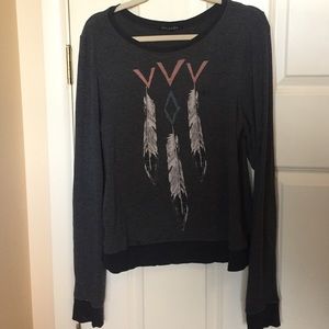 Wildfox night lover feather baggy beach jumper S