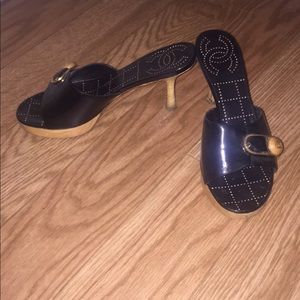 Chanel black sandals