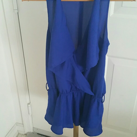 FOREVER 21 colbolt blue Peplum top (Size S)
