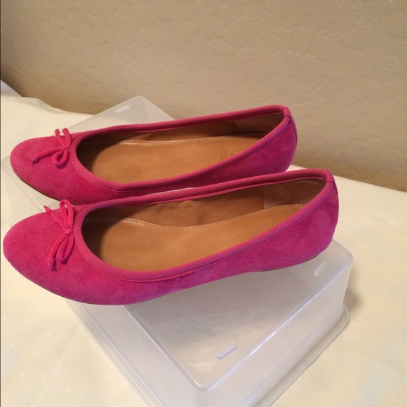 Pink Suede JCrew adorable ballet flats