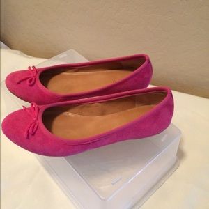 Pink Suede JCrew adorable ballet flats