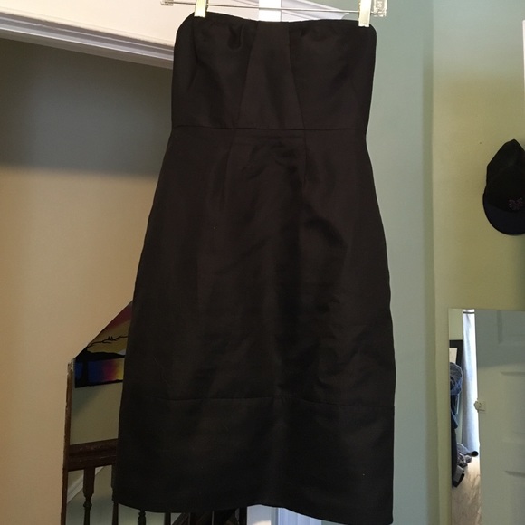 Black strapless cocktail dress