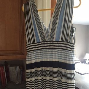 LOFT Striped Tank Dress (Petite)