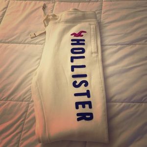 Men's white hollister pants Large