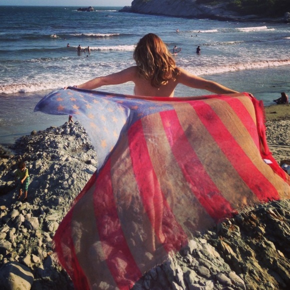 Free People Accessories - Free People American Flag Scarf
