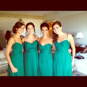 Amsale chiffon dress