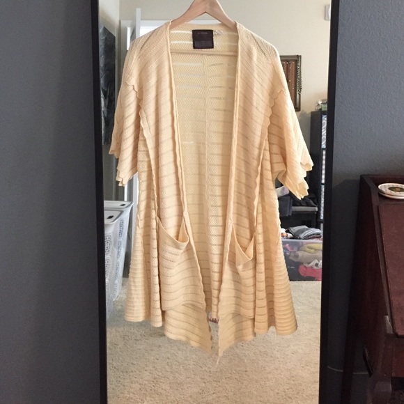 Cream colored cardigan sweater from Anthropologie - Picture 1 of 2