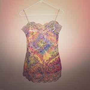 **SOLD**Psychedelic lacy tank top**SOLD**