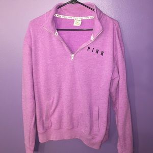 Vs pink pullover quarter zip