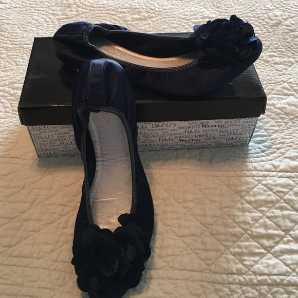 Wanted Brand Ballet Flat Navy 8M