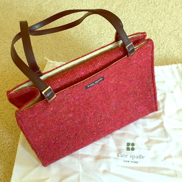 Kate Spade red woven handbag