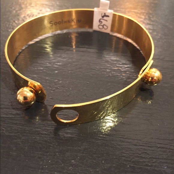 Sterling silver bracelet dipped in 14k - Picture 2 of 2