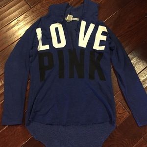 PINK deep blue hoodie