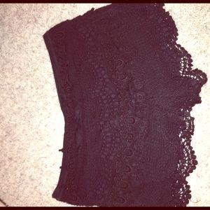 Urban outfitters black lace shorts!