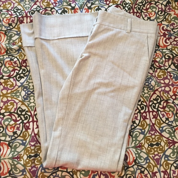 Cream pinstripe trousers