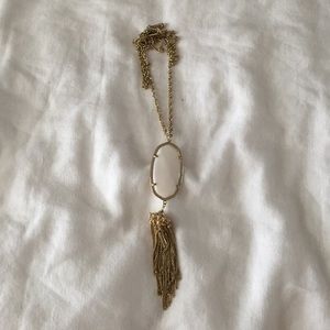 Kendra Scott Rayne necklace in white pearl