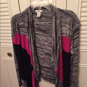 Pink/white/black cardigan