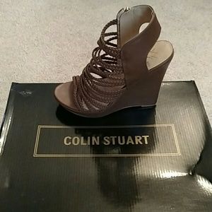 NIB Colin Stuart Wedge Sandals. Size 6