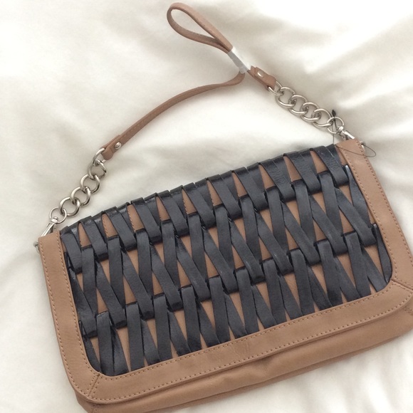 Tan Clutch w/Black Detail