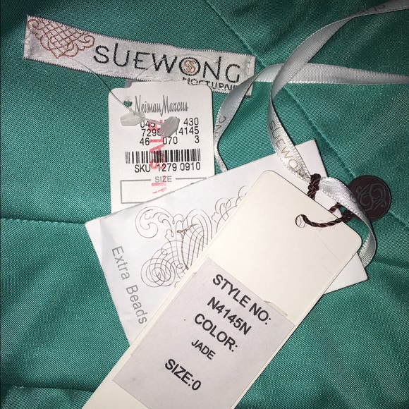 Sue Wong Ruched One Shoulder Formal Gown Size 0 - Picture 2 of 4