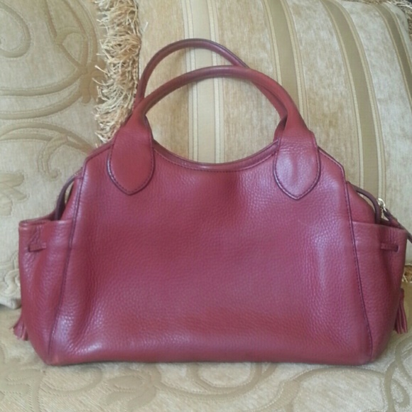 COLE HAAN | Vintage | Red Pebble Leather Satchel | In Good Condition - Picture 2 of 4