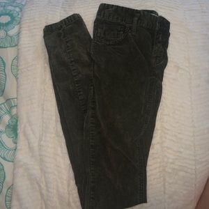 Free people green skinny cords