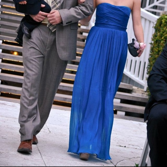 Long Strapless Jcrew dress.