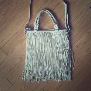 SOLD! White fringe bag