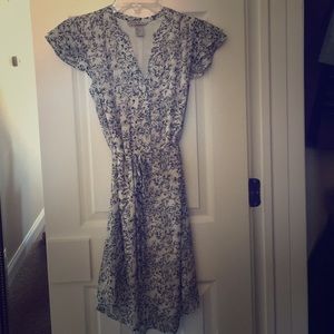 Navy/White Floral Dress
