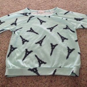 Mint and black sweater