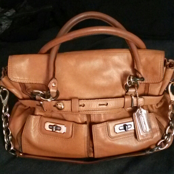 Coach leather hand bag