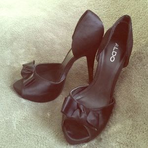 Aldo Satin Peep Toe
