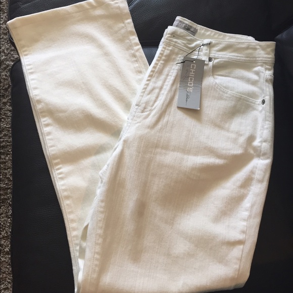 NWT Chico's Platinum White Denim Jeans Sz 1