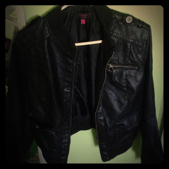 Black leather jacket
