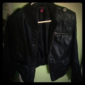 Black leather jacket