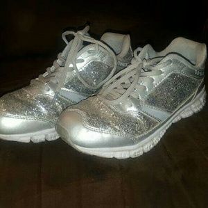 Crazy Train Silver Glitter Tennis Shoes