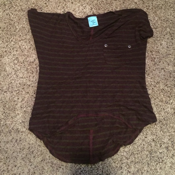H.i.p vneck striped shirt