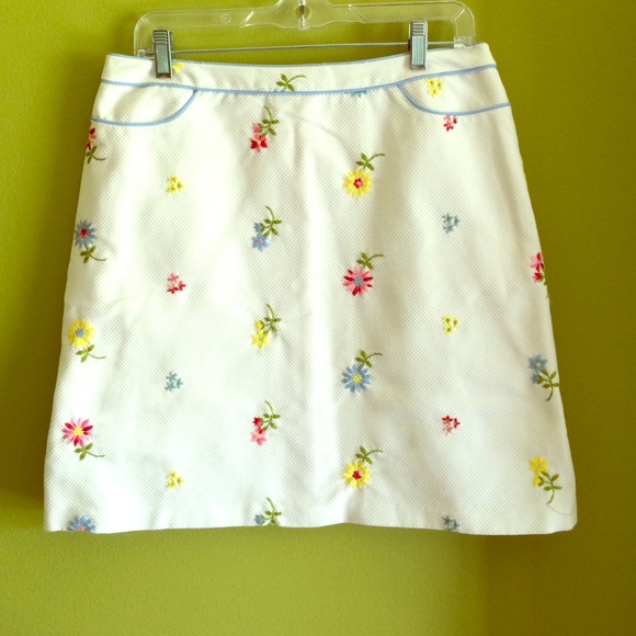 Shoshanna skirt with embroidered flowers