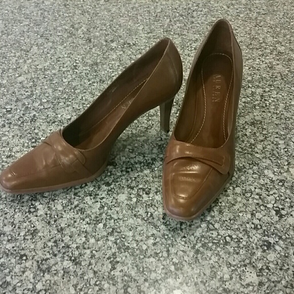 😍Ralph Lauren leather heels