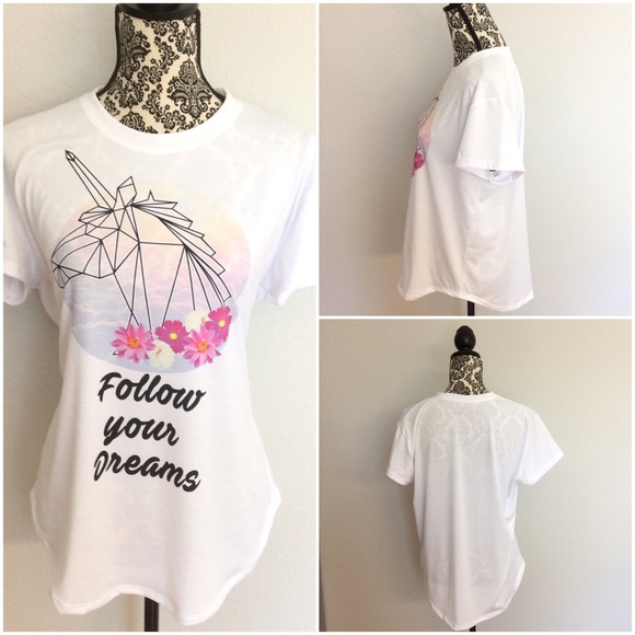 Follow your dreams unicorn tee - Picture 2 of 4