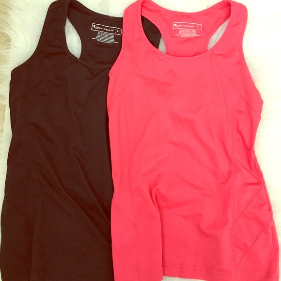 Black and Pink bra top fitted work out tanks